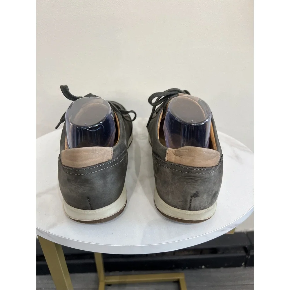 Mephisto Dark Grey Leather Lace-Up Comfort Walking Sneakers Shoes Sz US8 EUR38.5